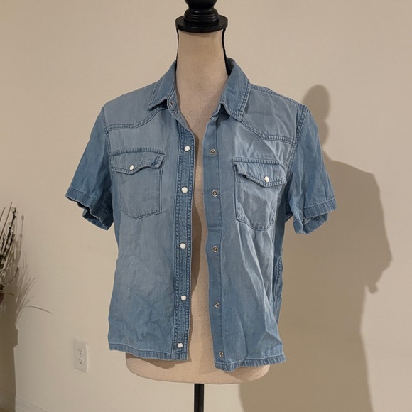 Lola River Tops - Lola river small denim crop button down shirt 1767
